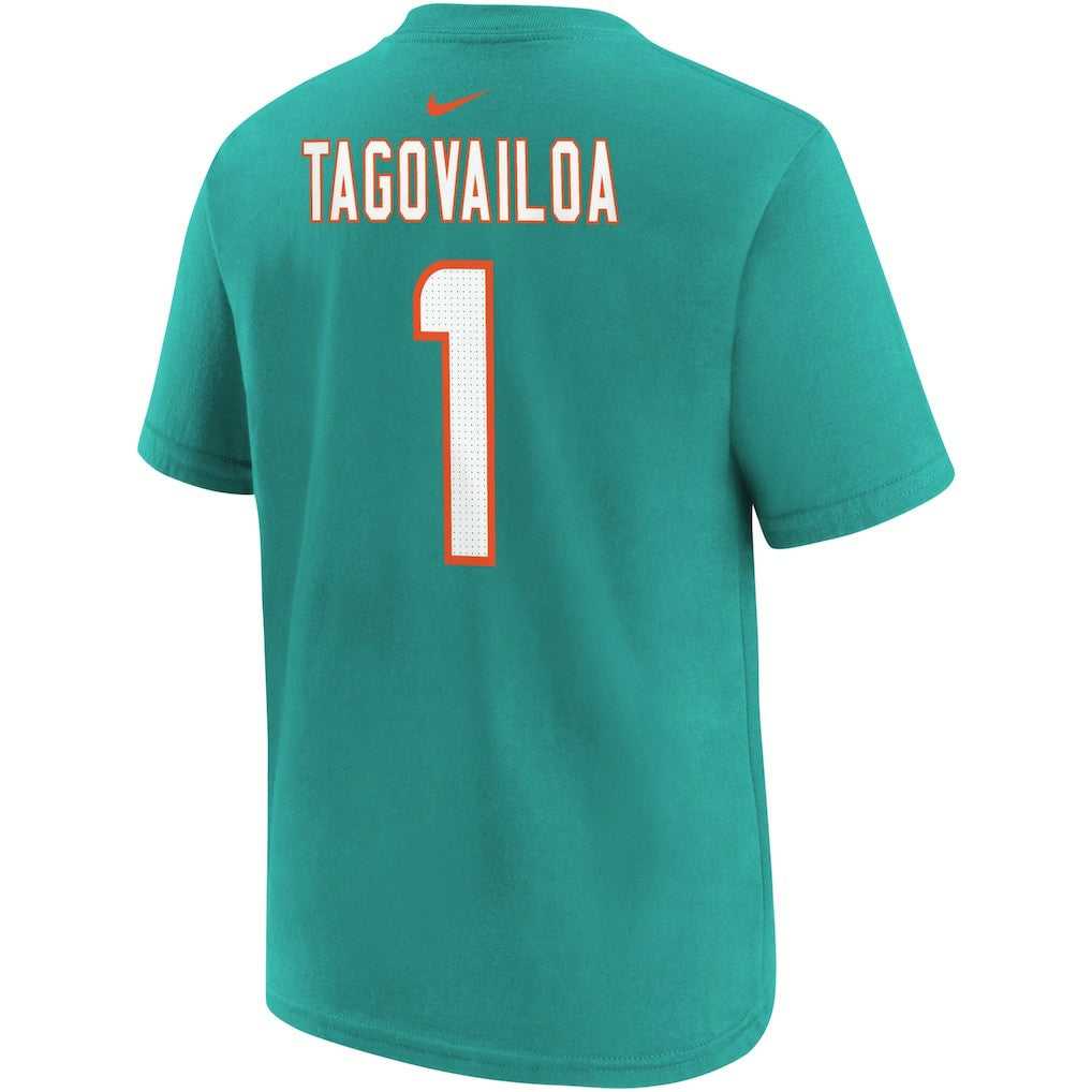 Tua Tagovailoa Miami Dolphins Preschool Player Name & Number T-Shirt Aqua | Nike for Sale