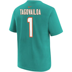 Tua Tagovailoa Miami Dolphins Preschool Player Name & Number T-Shirt Aqua | Nike for Sale
