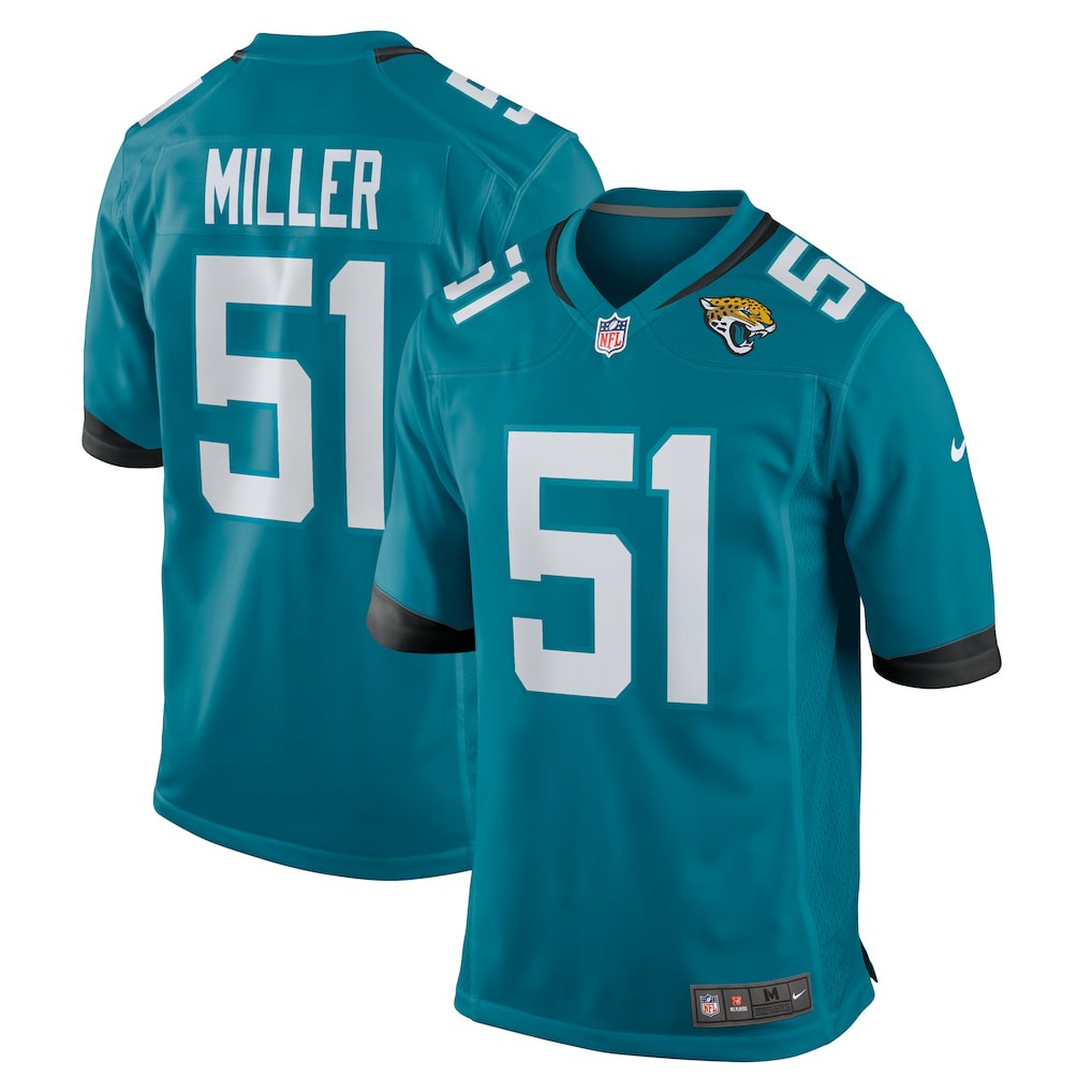 Ventrell Miller Jacksonville Jaguars Game Jersey Teal | Nike for Sale