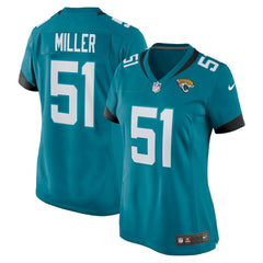 Ventrell Miller Jacksonville Jaguars Women's Game Jersey Teal | Nike for Sale