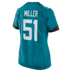 Ventrell Miller Jacksonville Jaguars Women's Game Jersey Teal | Nike for Sale