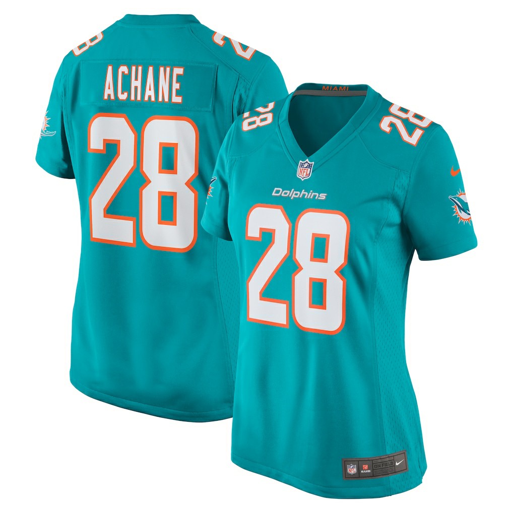 Devon Achane Miami Dolphins Women's Player Game Jersey Aqua | Nike for Sale