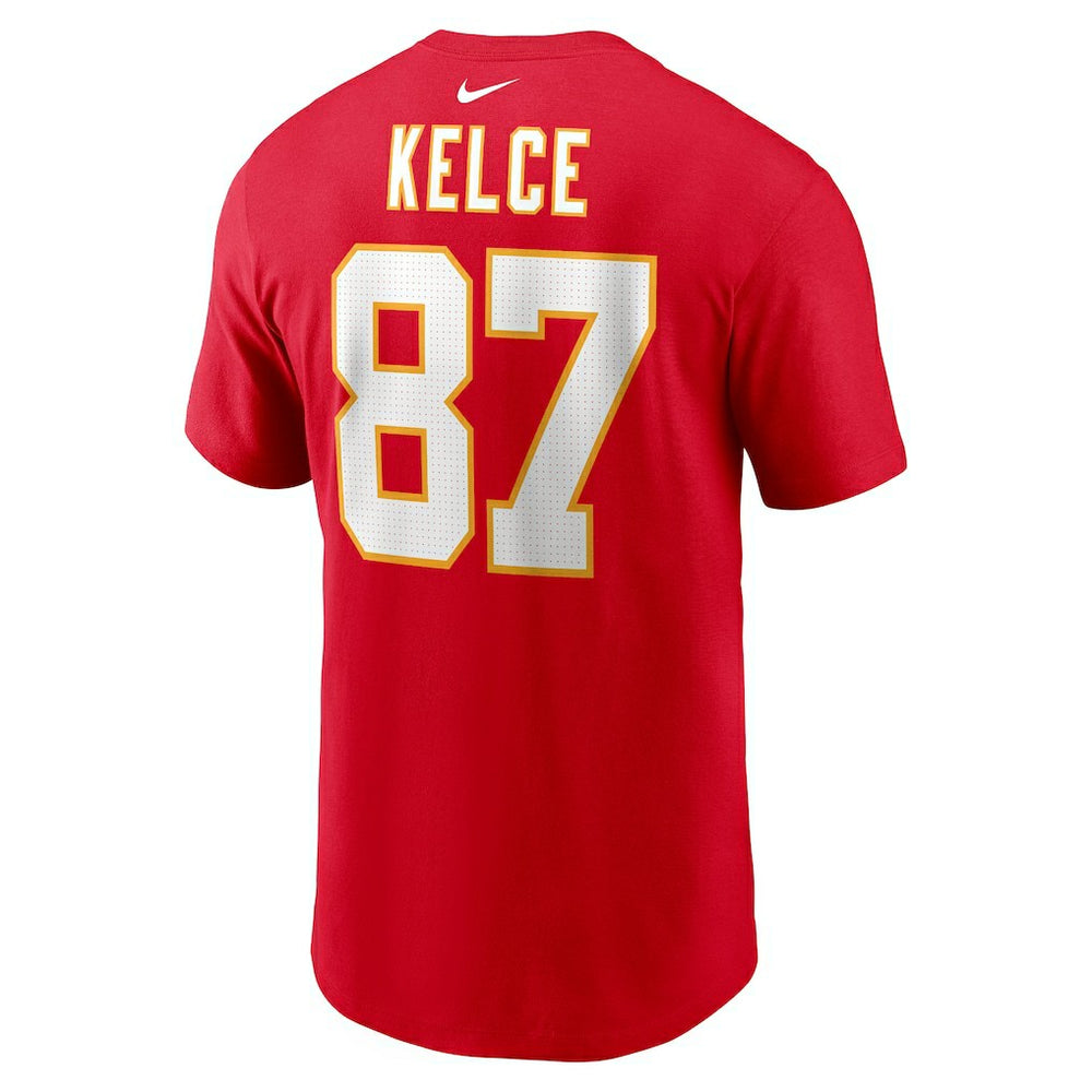 Travis Kelce Kansas City Chiefs Player Name & Number T-Shirt Red | Nike for Sale