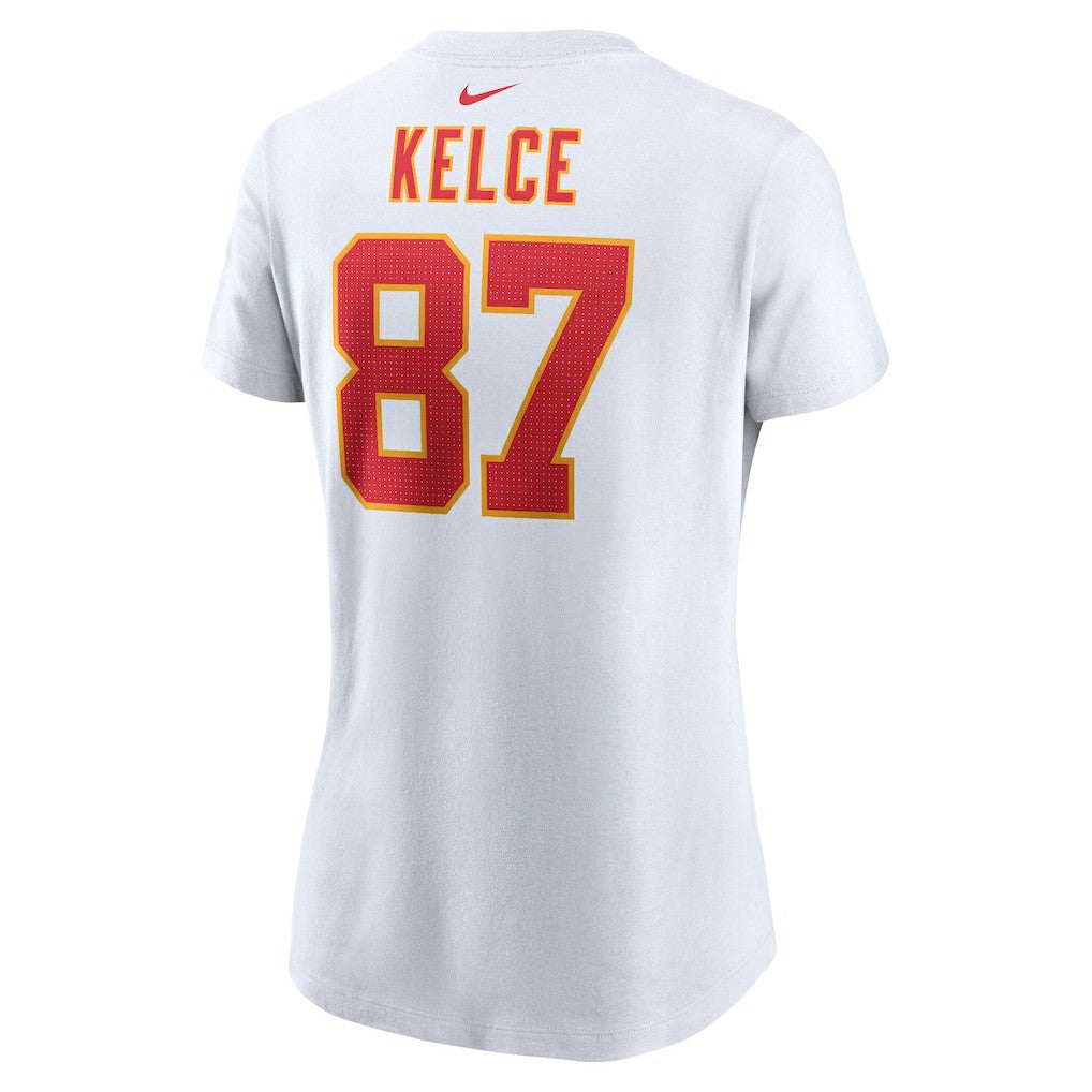 Travis Kelce Kansas City Chiefs Women's Player Name & Number T-Shirt White | Nike for Sale
