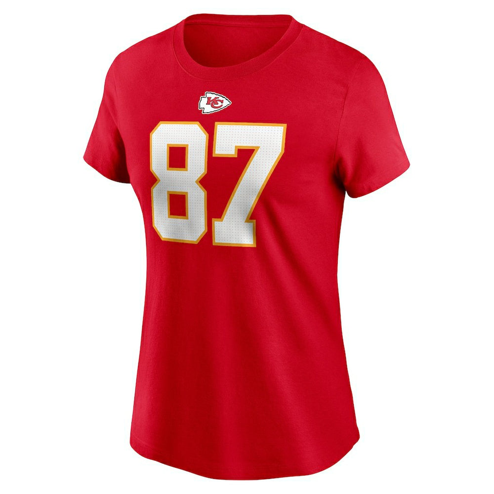 Travis Kelce Kansas City Chiefs Women's Player Name & Number T-Shirt Red | Nike for Sale