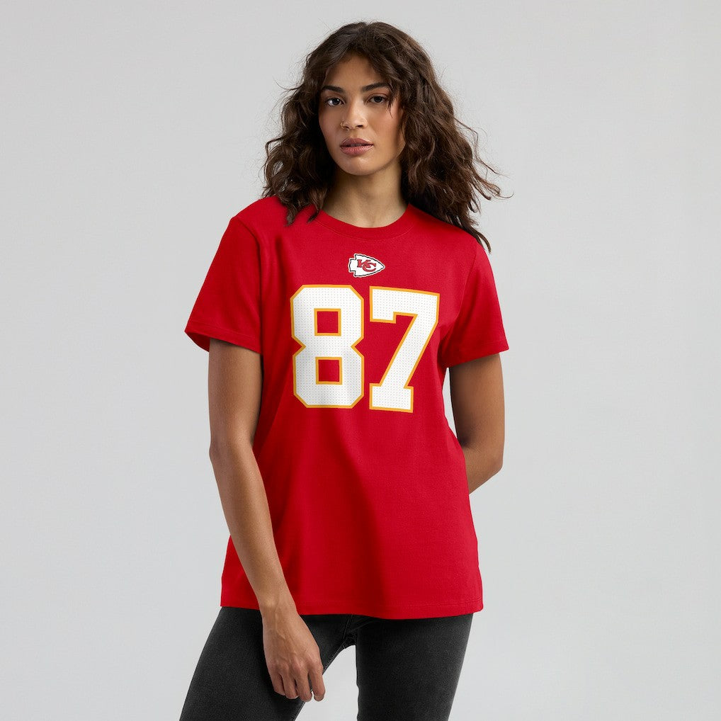 Travis Kelce Kansas City Chiefs Women's Player Name & Number T-Shirt Red | Nike for Sale