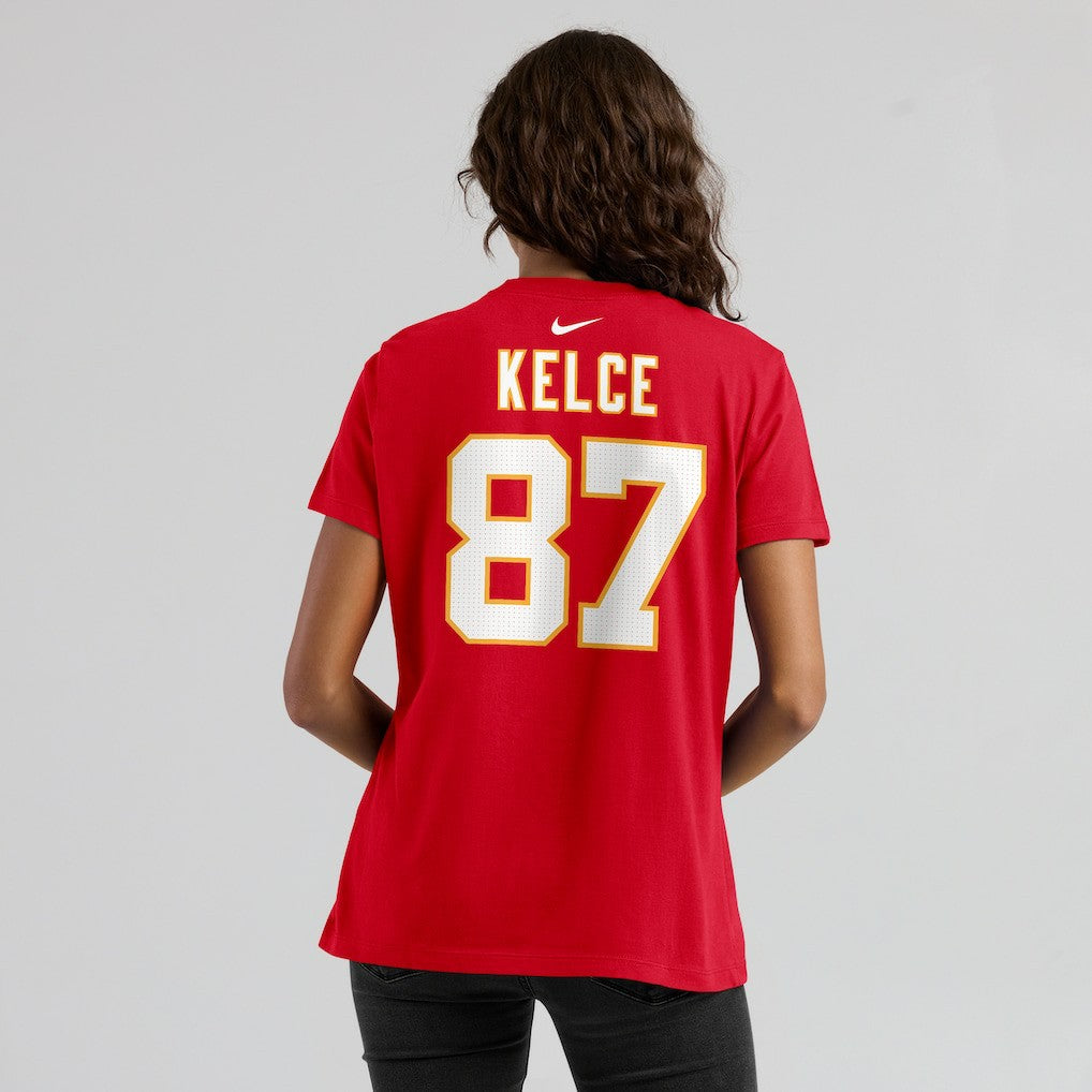Travis Kelce Kansas City Chiefs Women's Player Name & Number T-Shirt Red | Nike for Sale