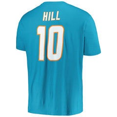 Tyreek Hill Miami Dolphins Big & Tall Player Name & Number T-Shirt Aqua | Fanatics
