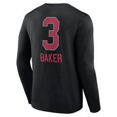 Budda Baker Arizona Cardinals Team Wordmark Player Name & Number Long Sleeve T-Shirt Black | NFL