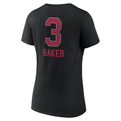 Budda Baker Arizona Cardinals Women's Team Wordmark Player Name & Number V-Neck T-Shirt Black | NFL