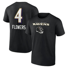 Zay Flowers Baltimore Ravens Team Wordmark Player Name & Number T-Shirt Black | NFL
