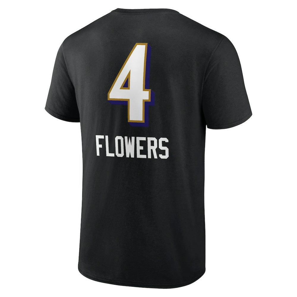 Zay Flowers Baltimore Ravens Team Wordmark Player Name & Number T-Shirt Black | NFL