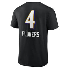 Zay Flowers Baltimore Ravens Team Wordmark Player Name & Number T-Shirt Black | NFL