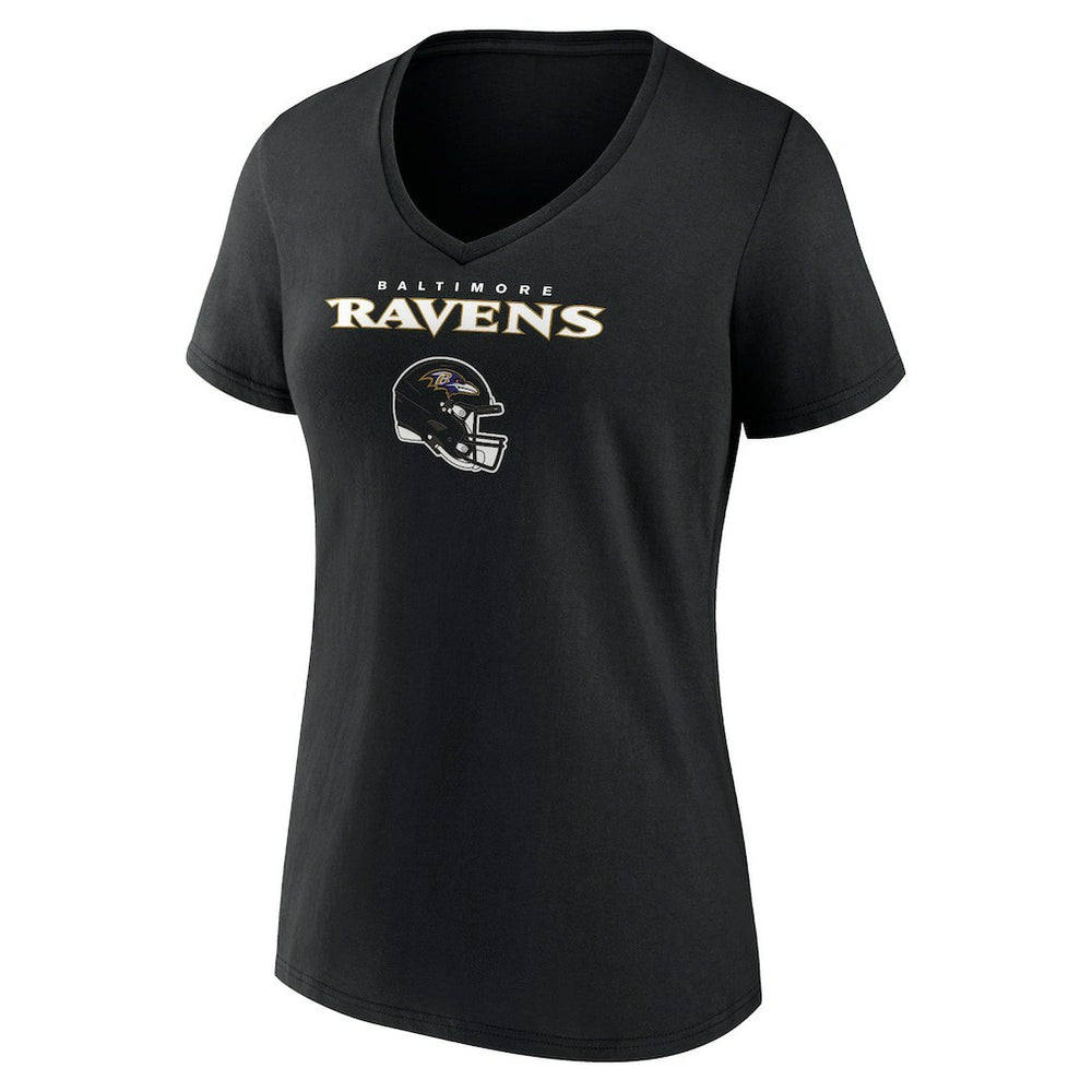 Zay Flowers Baltimore Ravens Women's Team Wordmark Player Name & Number V-Neck T-Shirt Black | NFL