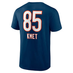Cole Kmet Chicago Bears Team Wordmark Player Name & Number T-Shirt Navy | NFL