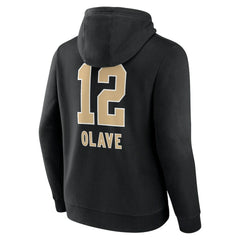 Chris Olave New Orleans Saints Team Wordmark Player Name & Number Pullover Hoodie Black | NFL