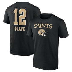 Chris Olave New Orleans Saints Team Wordmark Player Name & Number T-Shirt Black | NFL