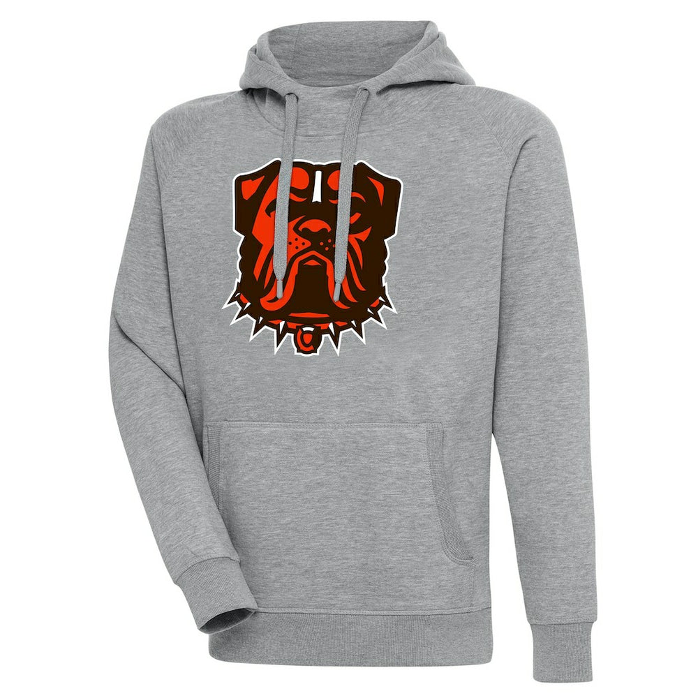 Cleveland Browns Antigua Victory Pullover Hoodie Heather Gray | NFL
