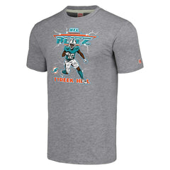 Tyreek Hill Miami Dolphins Homage Unisex NFL Blitz Player Tri-Blend T-Shirt Gray | NFL