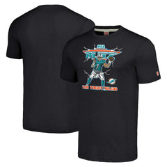 Tua Tagovailoa Miami Dolphins Homage Unisex NFL Blitz Player Tri-Blend T-Shirt Heathered Heather Black | NFL