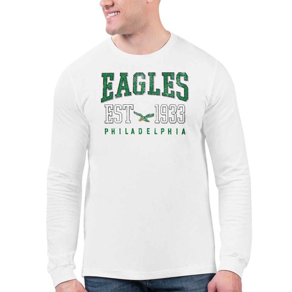 Philadelphia Eagles Starter Retro Long Sleeve T-Shirt White | NFL