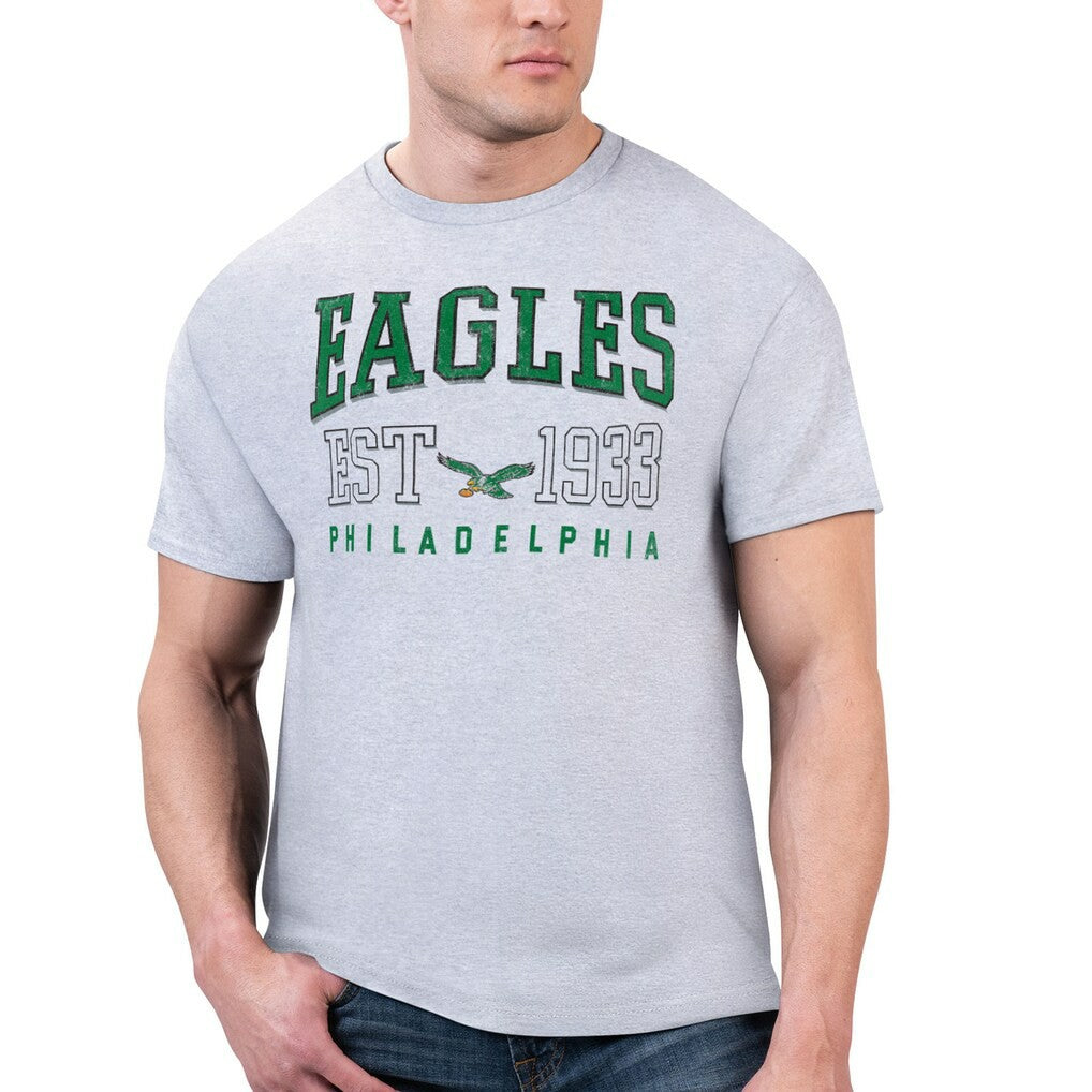 Philadelphia Eagles Starter Retro Team Graphic T-Shirt Gray | NFL