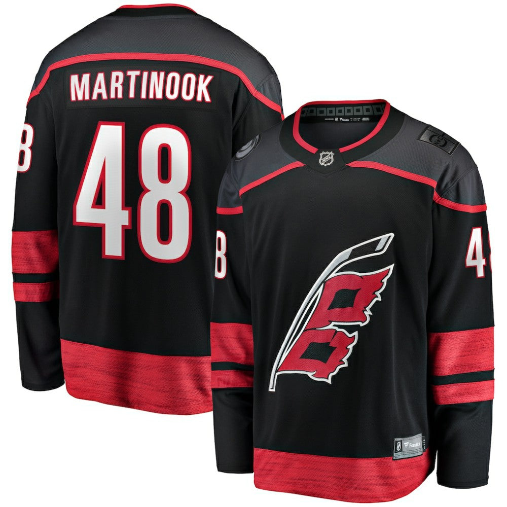Jordan Martinook Carolina Hurricanes Fanatics Home Breakaway Jersey - Black - NHL