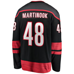 Jordan Martinook Carolina Hurricanes Fanatics Home Breakaway Jersey - Black - NHL