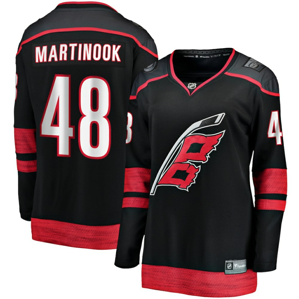 Jordan Martinook Carolina Hurricanes Fanatics Women's Home Breakaway Player Jersey - Black - NHL