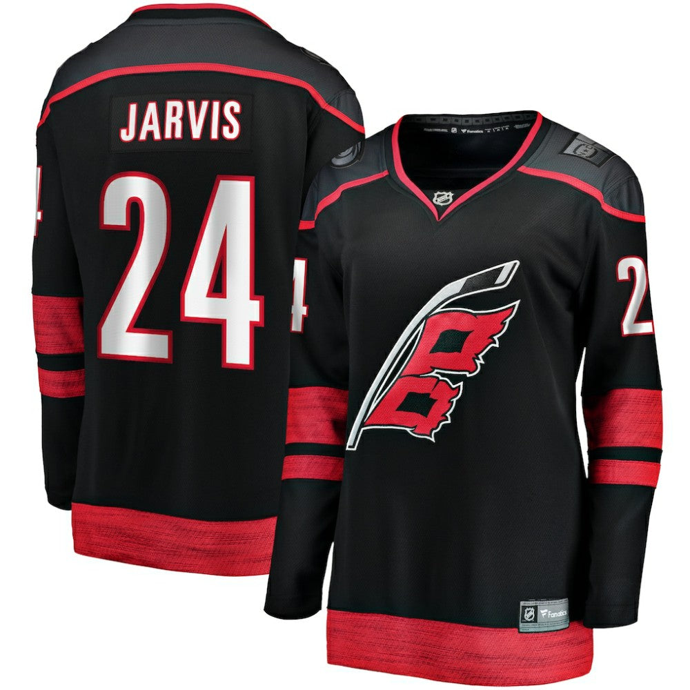 Seth Jarvis Carolina Hurricanes Fanatics Women's Home Breakaway Player Jersey - Black - NHL