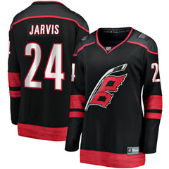 Seth Jarvis Carolina Hurricanes Fanatics Women's Home Breakaway Player Jersey - Black - NHL