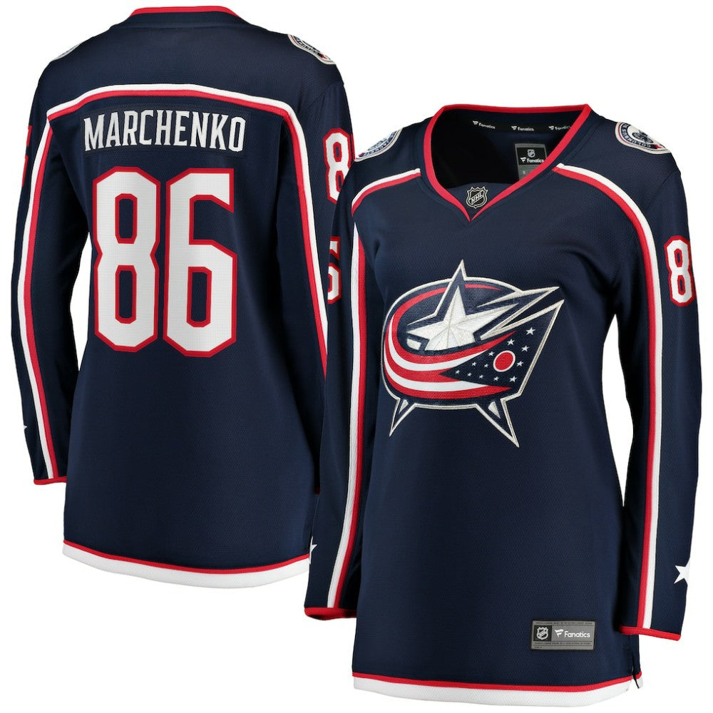 Kirill Marchenko Columbus Blue Jackets Fanatics Women's Home Breakaway Player Jersey - Navy - NHL