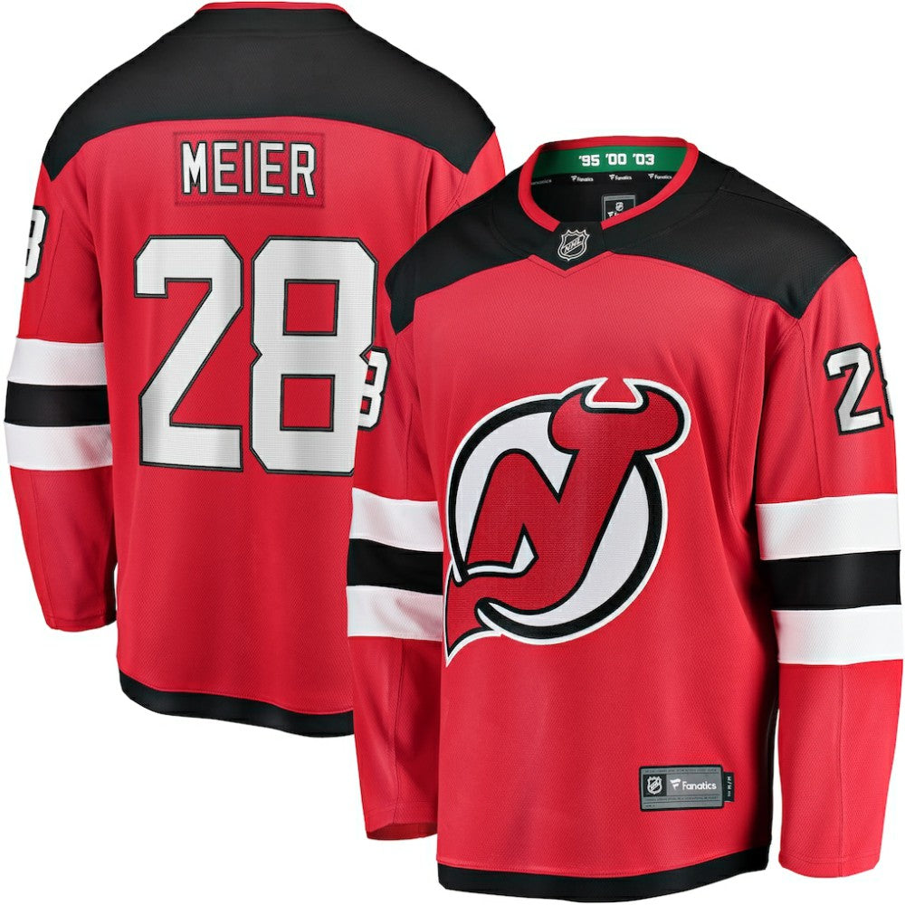 Timo Meier New Jersey Devils Fanatics Home Breakaway Jersey - Red - NHL
