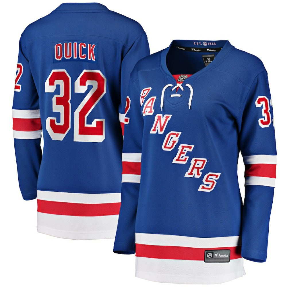 Jonathan Quick New York Rangers Fanatics Women's Home Breakaway Player Jersey - Blue - NHL