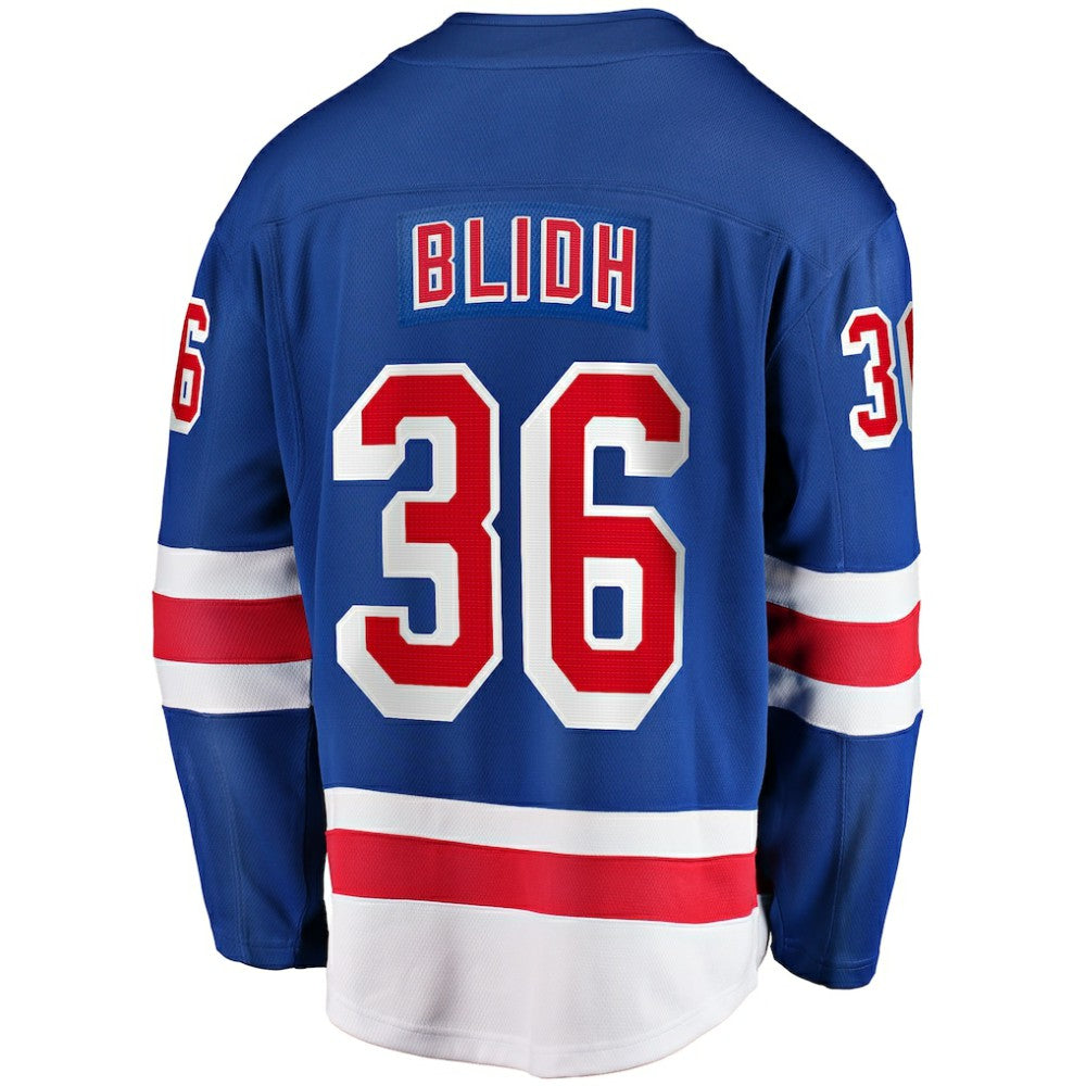 Anton Blidh New York Rangers Fanatics Home Breakaway Jersey - Blue - NHL