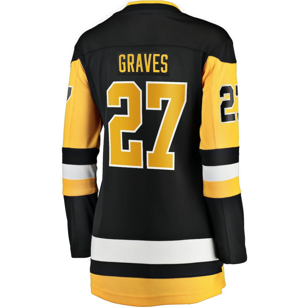 Ryan Graves Pittsburgh Penguins Fanatics Women's Home Breakaway Player Jersey - Black - NHL