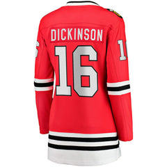 Jason Dickinson Chicago Blackhawks Fanatics Women's Home Breakaway Player Jersey - Red - NHL