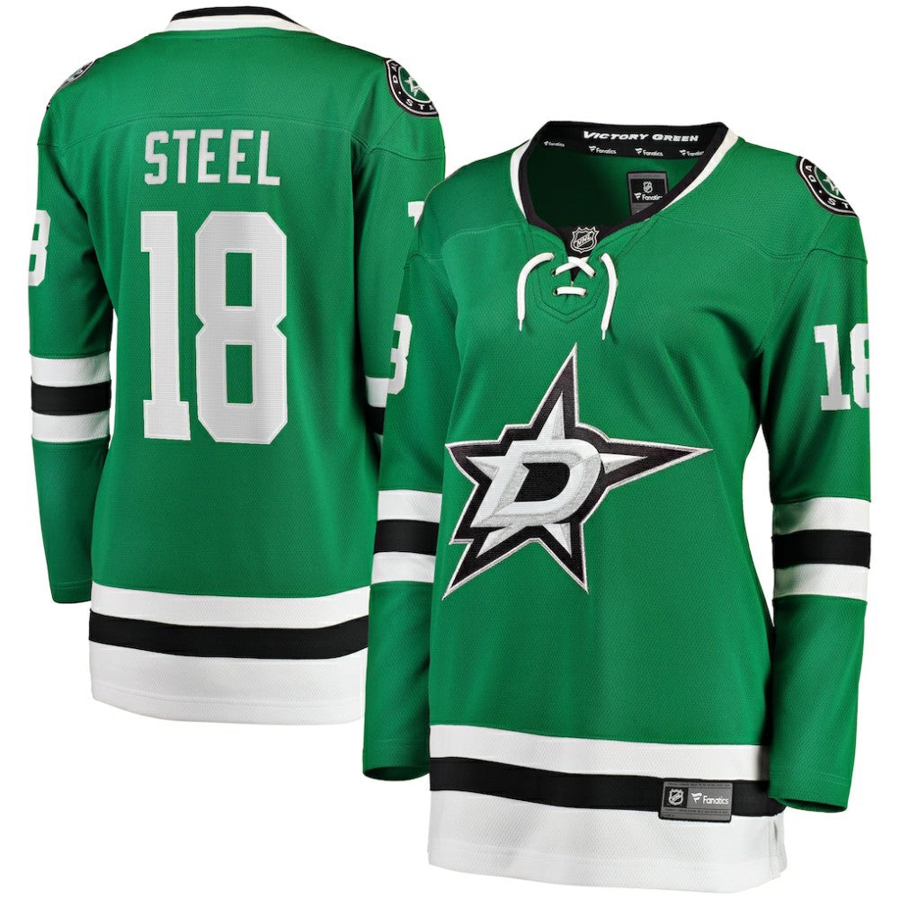 Sam Steel Dallas Stars Fanatics Women's Home Breakaway Player Jersey - Kelly Green - NHL