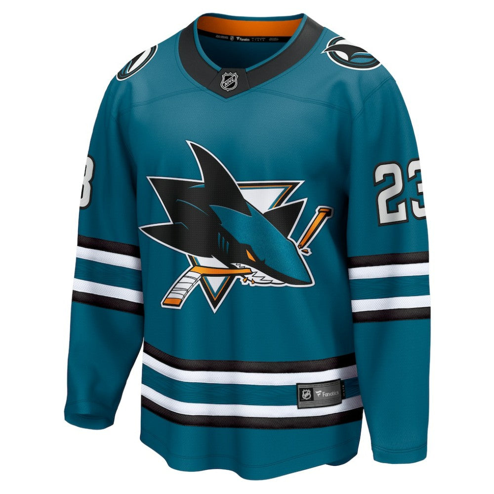 Oskar Lindblom San Jose Sharks Fanatics Home Breakaway Jersey - Teal - NHL