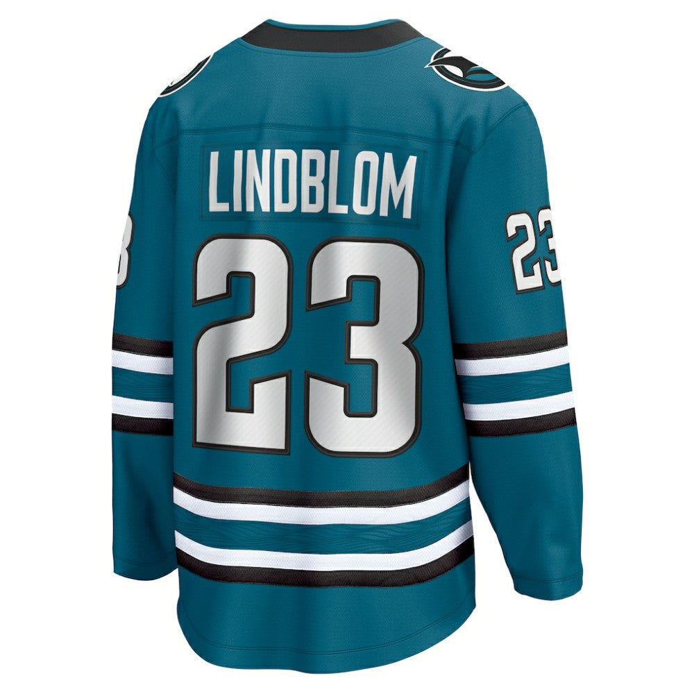 Oskar Lindblom San Jose Sharks Fanatics Home Breakaway Jersey - Teal - NHL