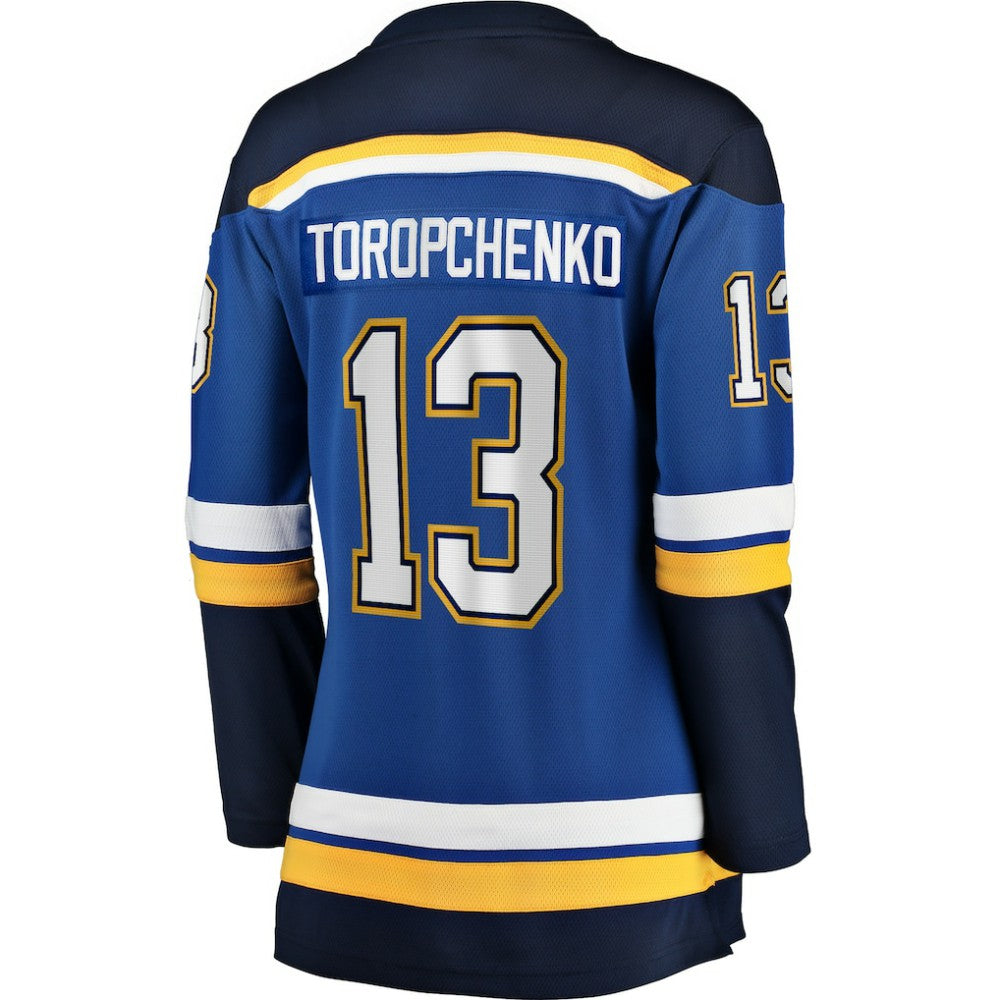 Alexey Toropchenko St. Louis Blues Fanatics Women's Home Breakaway Player Jersey - Blue - NHL