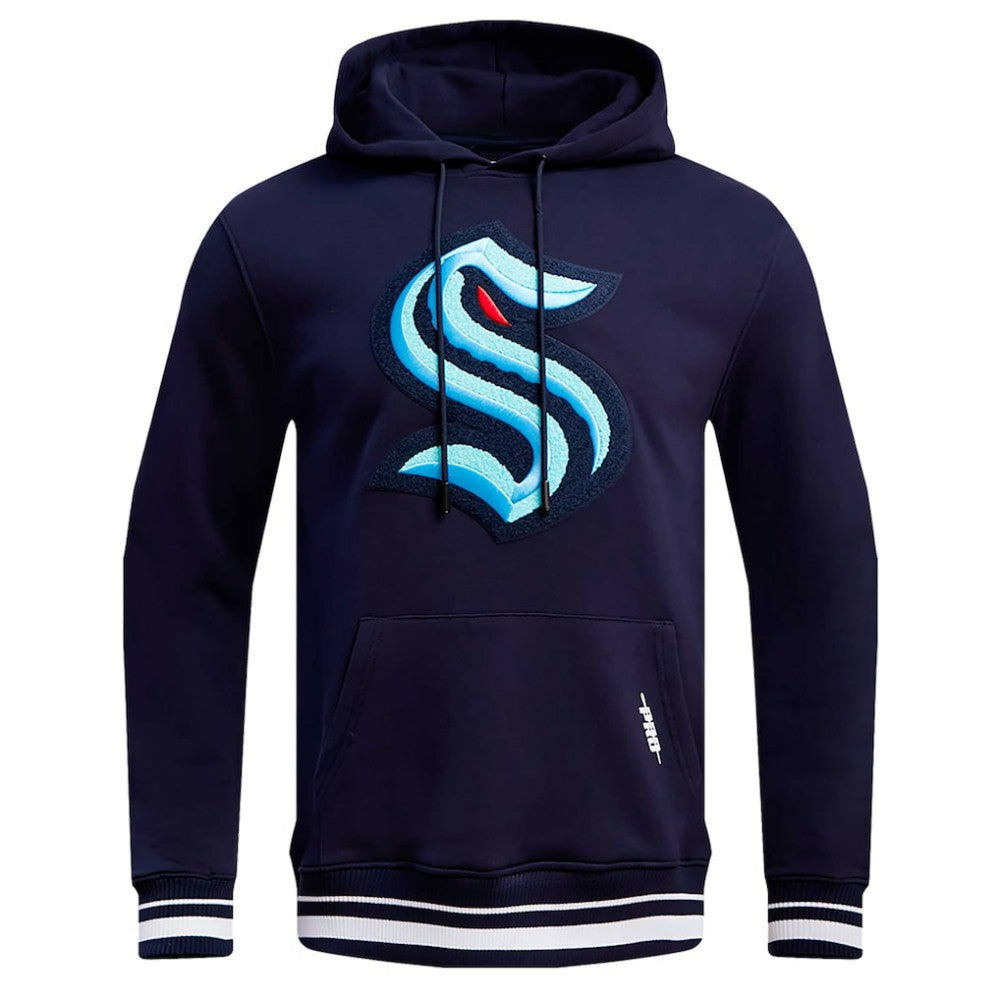 Seattle Kraken Pro Standard Retro Classic Fleece Pullover Hoodie - Deep Sea Blue - NHL