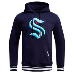 Seattle Kraken Pro Standard Retro Classic Fleece Pullover Hoodie - Deep Sea Blue - NHL