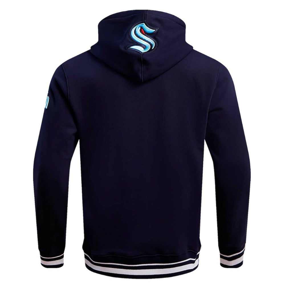 Seattle Kraken Pro Standard Retro Classic Fleece Pullover Hoodie - Deep Sea Blue - NHL