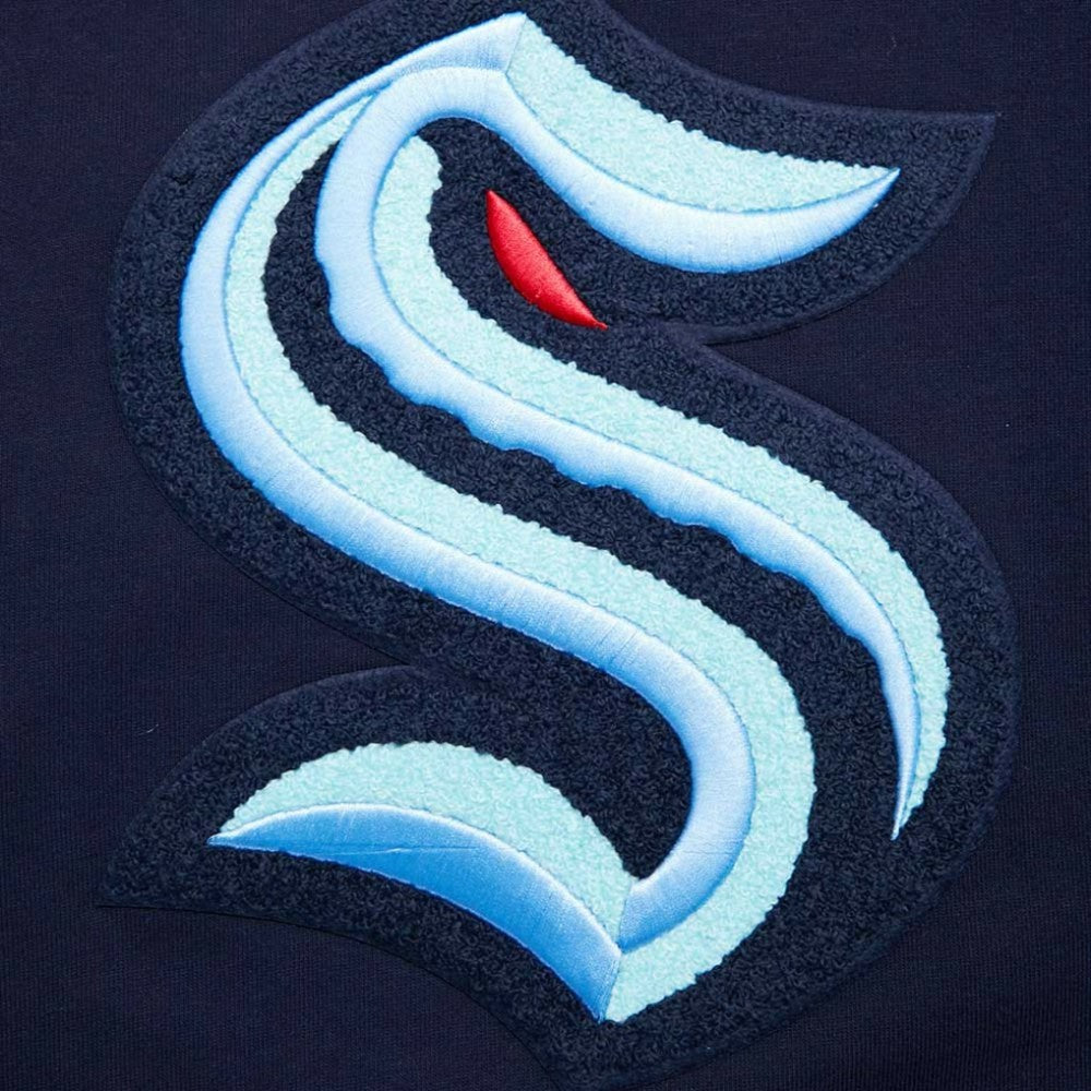 Seattle Kraken Pro Standard Retro Classic Fleece Pullover Hoodie - Deep Sea Blue - NHL