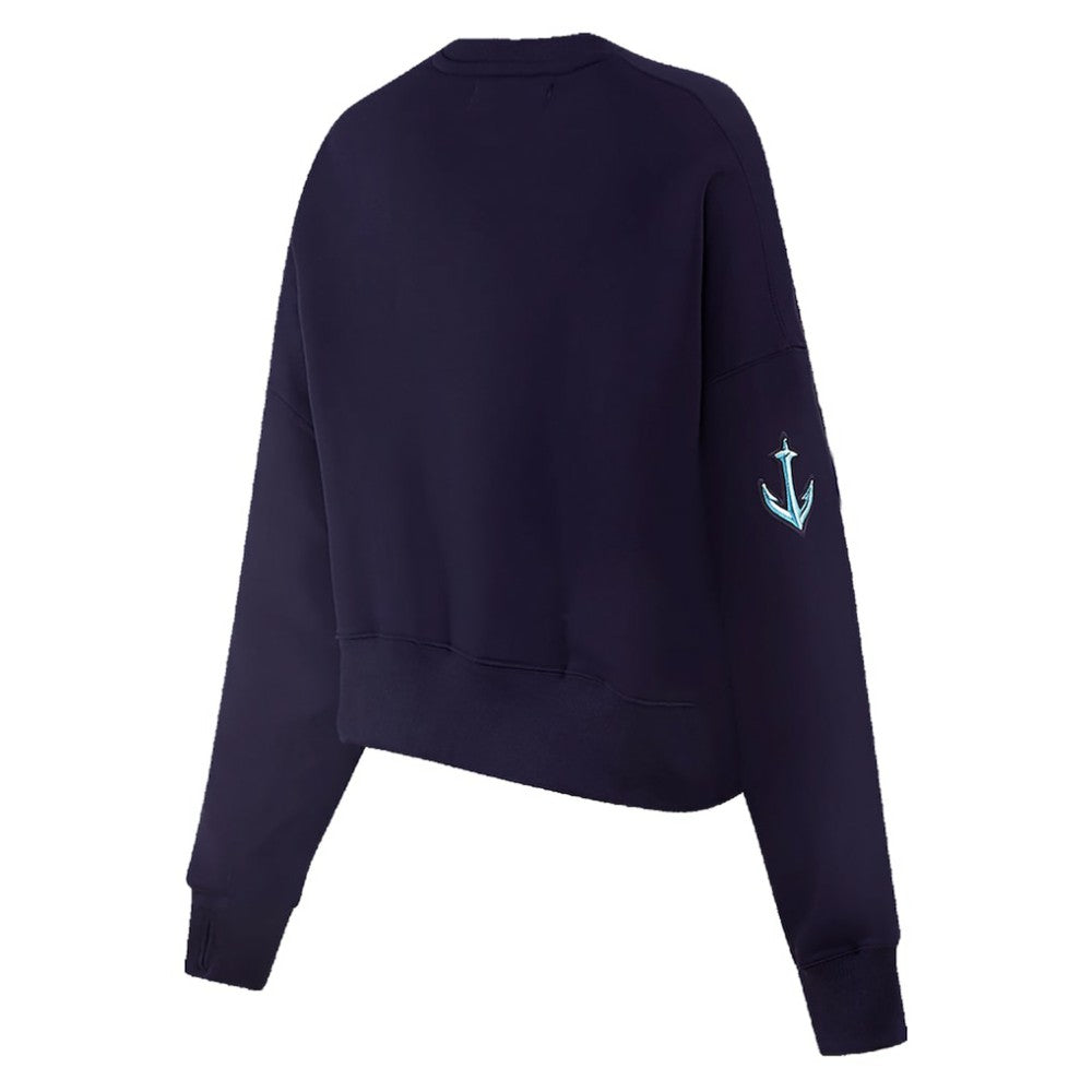 Seattle Kraken Pro Standard Women's Mascot Crewneck Pullover Sweatshirt - Deep Sea Blue - NHL