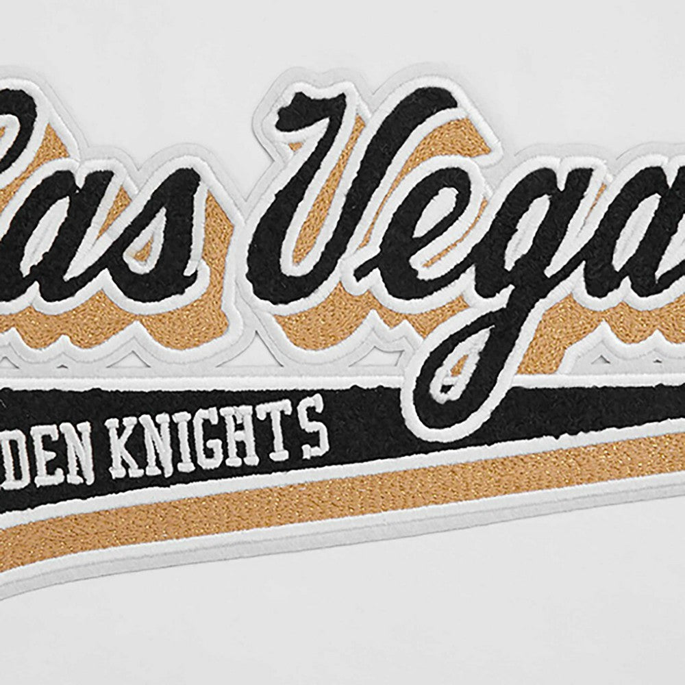 Vegas Golden Knights Pro Standard Women's Boxy Script Tail Cropped T-Shirt - White - NHL