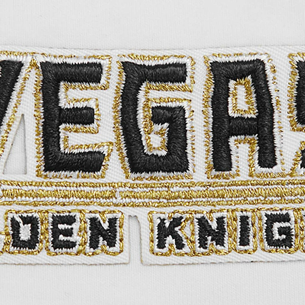 Vegas Golden Knights Pro Standard Women's Boxy Script Tail Cropped T-Shirt - White - NHL