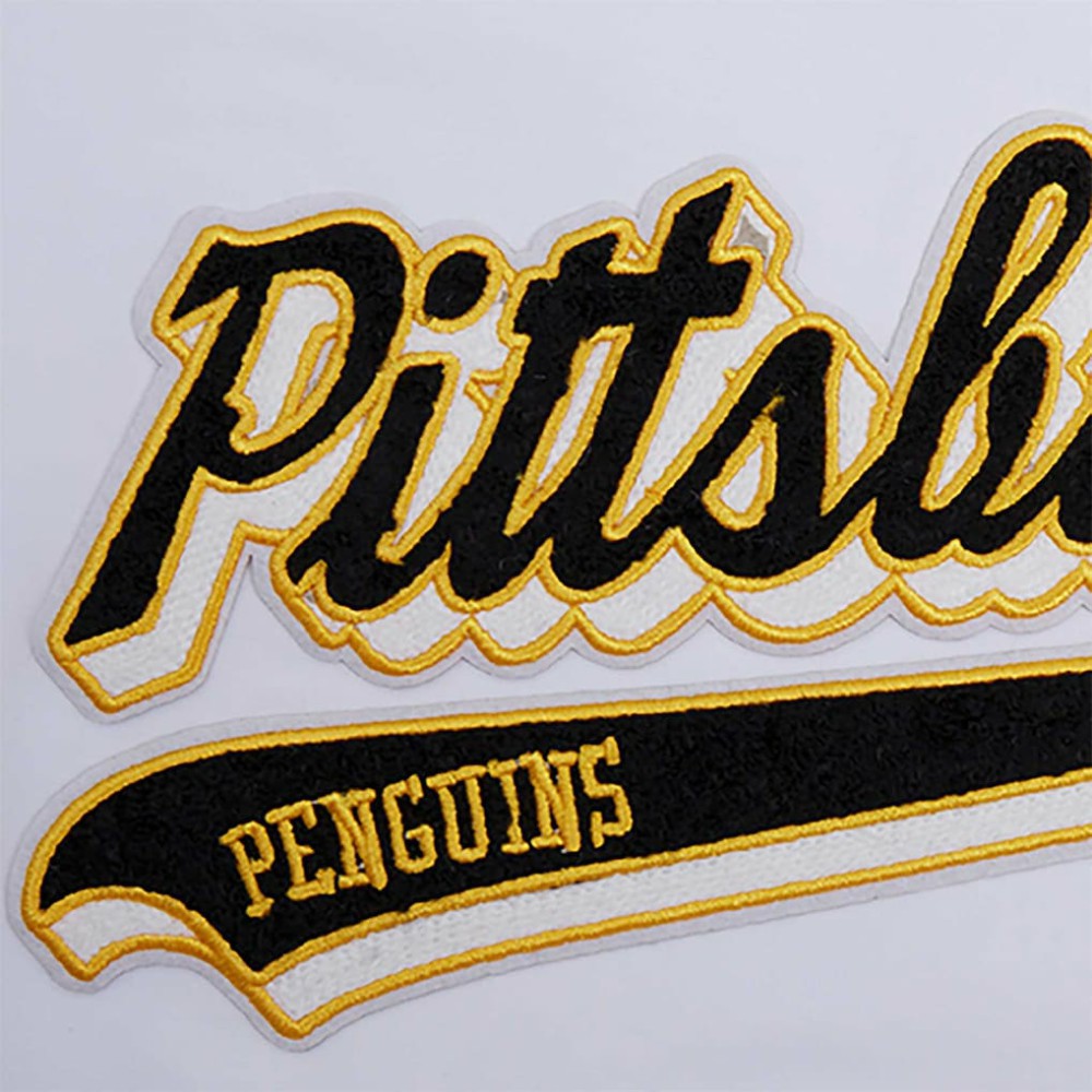 Pittsburgh Penguins Pro Standard Women's Boxy Script Tail Cropped T-Shirt - White - NHL