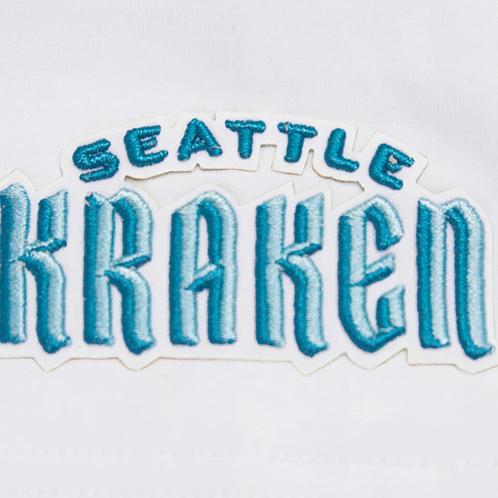 Seattle Kraken Pro Standard Women's Boxy Script Tail Cropped T-Shirt - White - NHL